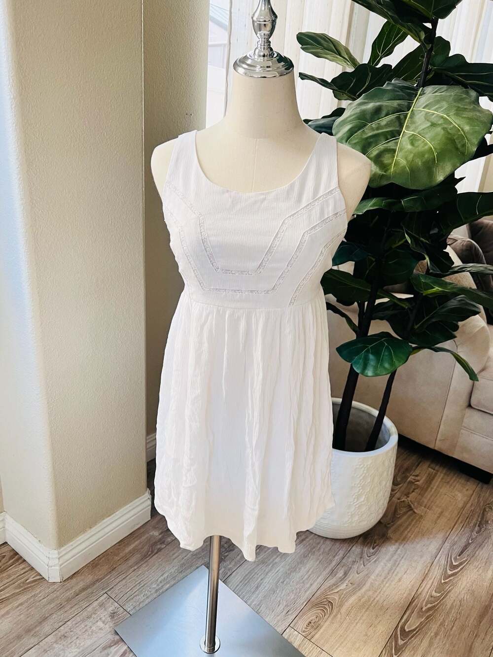 Princess Vera Wang Lined White Dress Summer Sun Beach Dress Size 5
